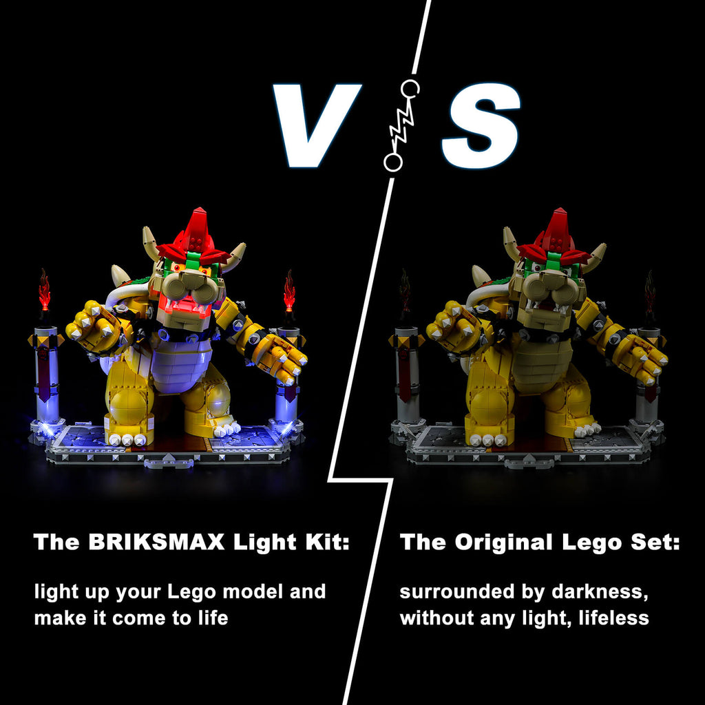  LED Light Kit for Lego 71411, DIY Lighting Set Compatible with Lego  71411 Mighty Bowser (Model not Included) : Toys & Games