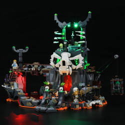 Enjoy The Breathtaking Battle With Lighting Lego Skull Sorcerer's Dungeons 71722