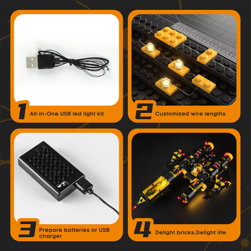 Light Kit For Blacktron Renegade 10355-Lightailing