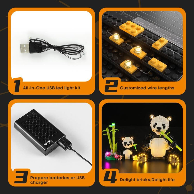 Light Kit For Wild Animals: Panda Family ＃31165—Lightailing