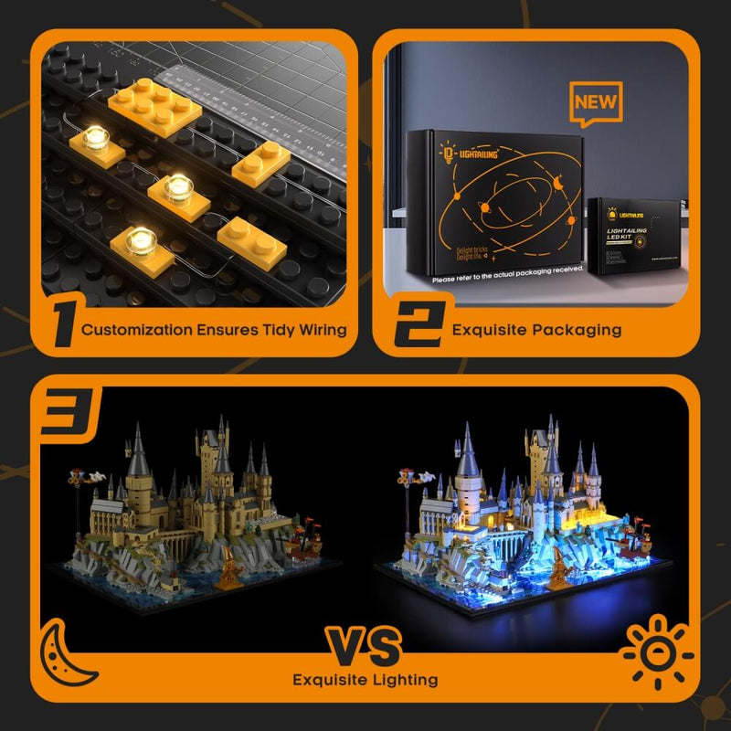 (Remote Version)Light Kit For Hogwarts Castle and Grounds 76419-Lightailing