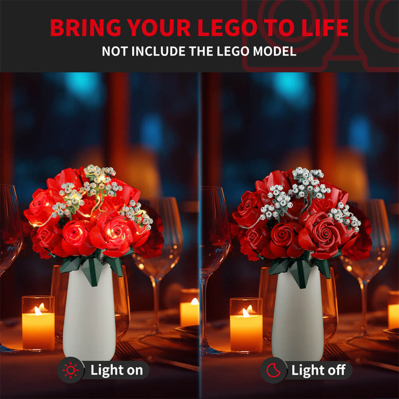 (Music Light)Briksmax 2.0 Light Kit For  Bouquet of Roses 10328