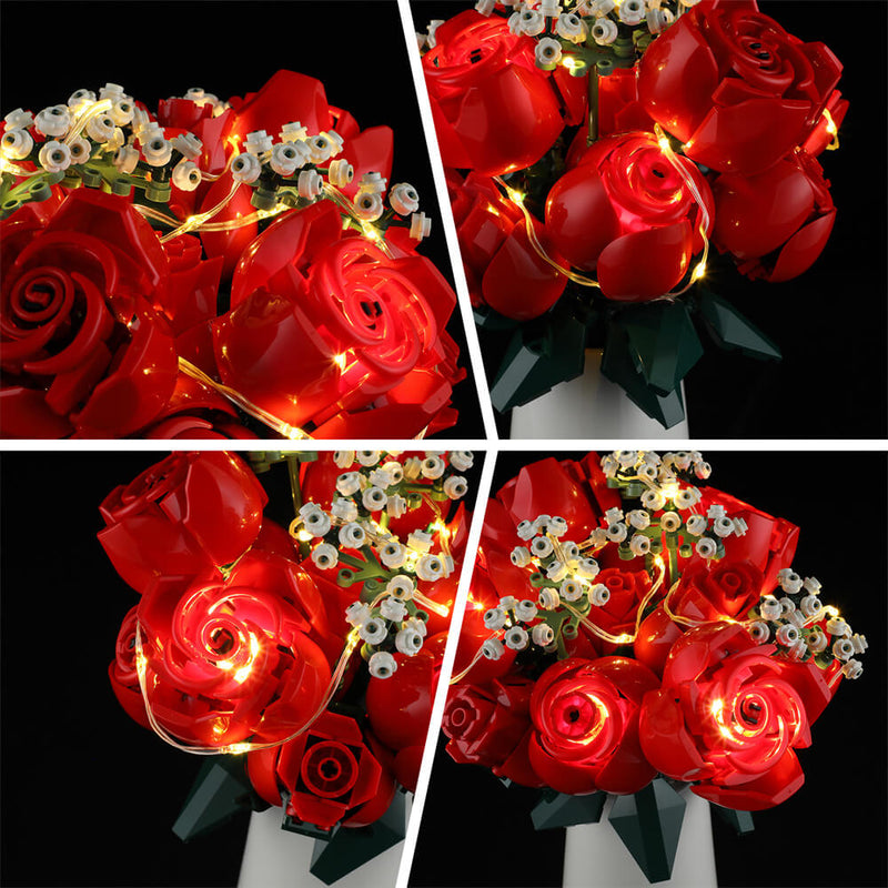 (Remote Version With Music)Briksmax 2.0 Light Kit For  Bouquet of Roses 10328