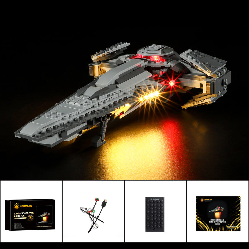 Light Kit For Darth Maul's Sith Infiltrator 75383-Lightailing