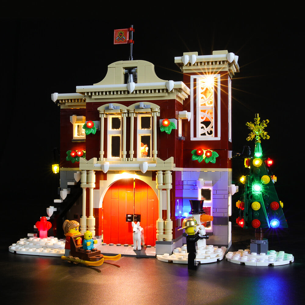 Light Kit For Winter Village Fire Station Lego Set Creator Series