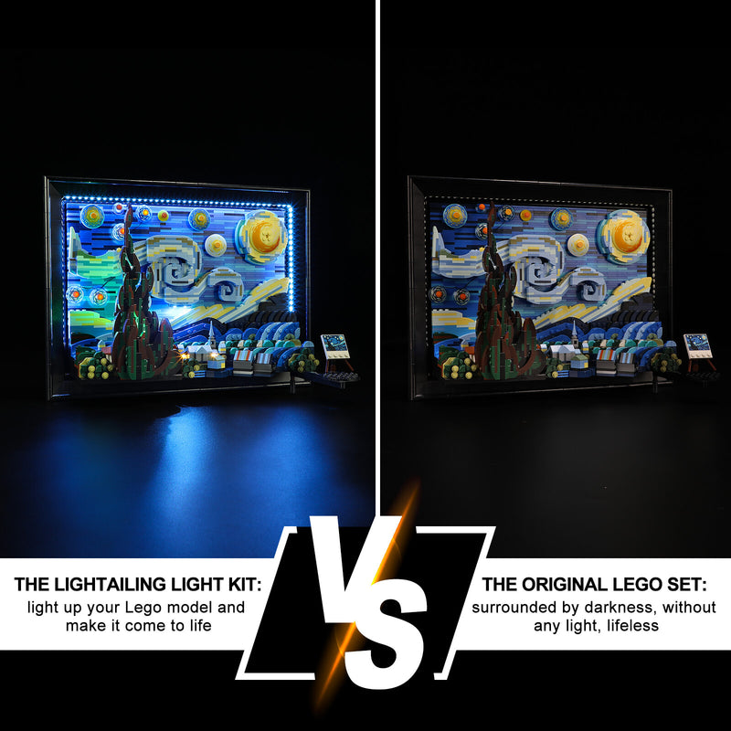  BrickBling Light Kit for Lego 21333 Vincent Van Gogh - The  Starry Night (Lego Not Included), DIY Lighting for Lego Starry Night Remote  Control Version : Toys & Games