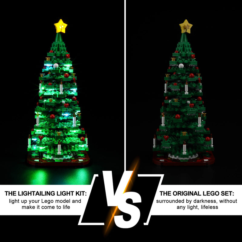 LED Light Kit for Christmas Tree Compatible With LEGO® 40573 Set 
