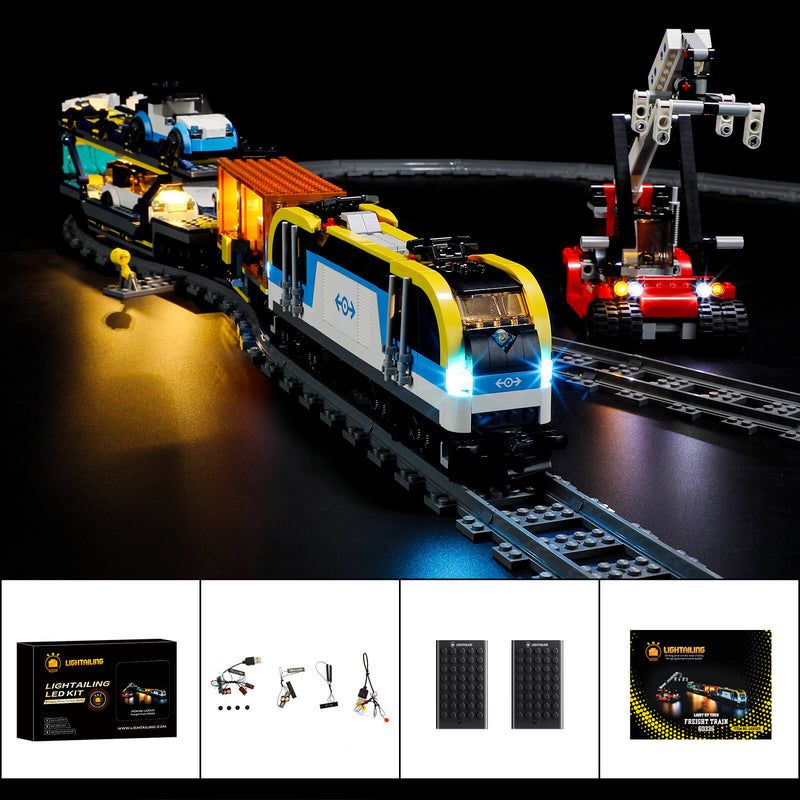 YEABRICKS LED Light for Lego-60336 City Freight Train Building Blocks Model  (Lego Set NOT Included)