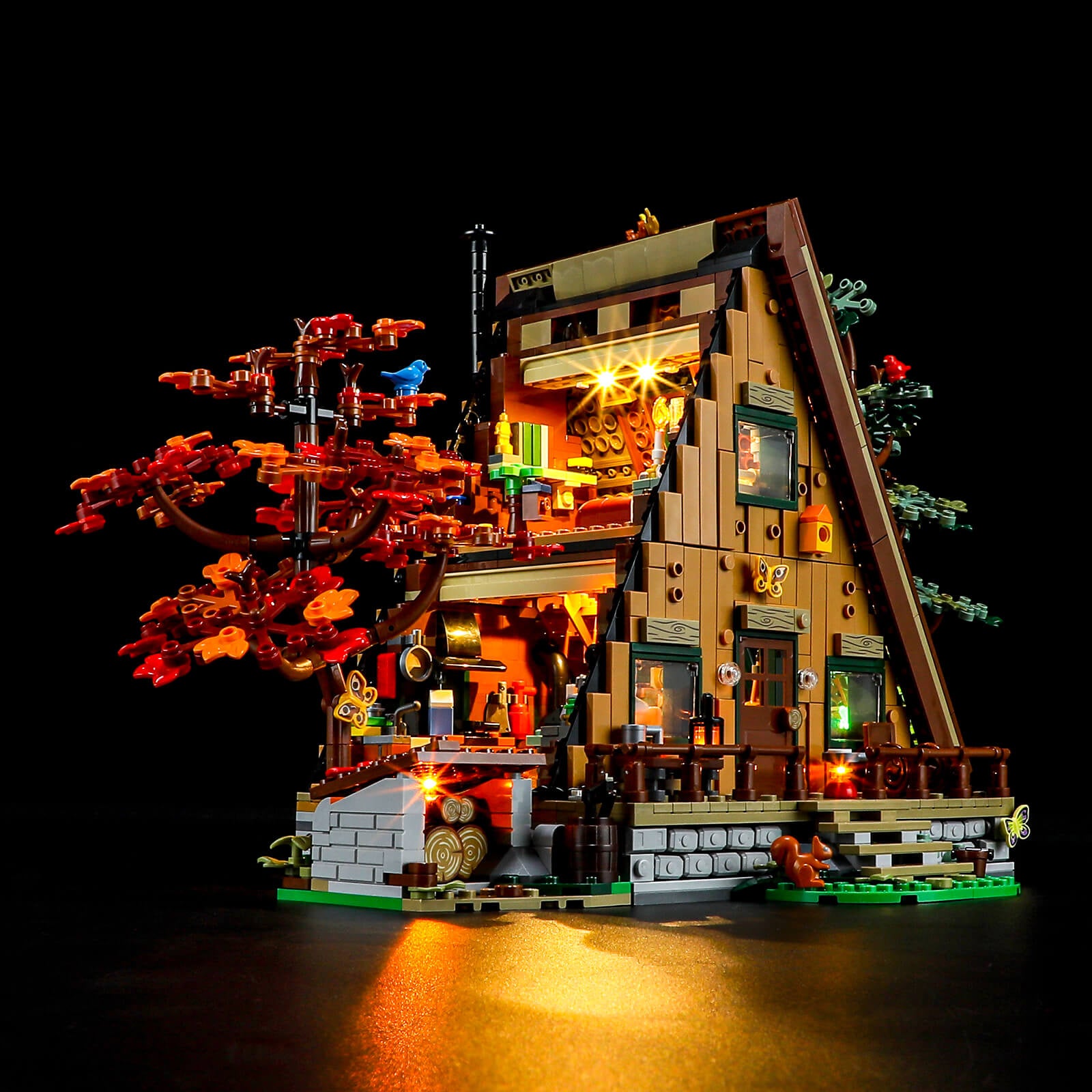 A-Frame Cabin 21338 Lego Light Kit (Amzing Night Mode) – Lightailing