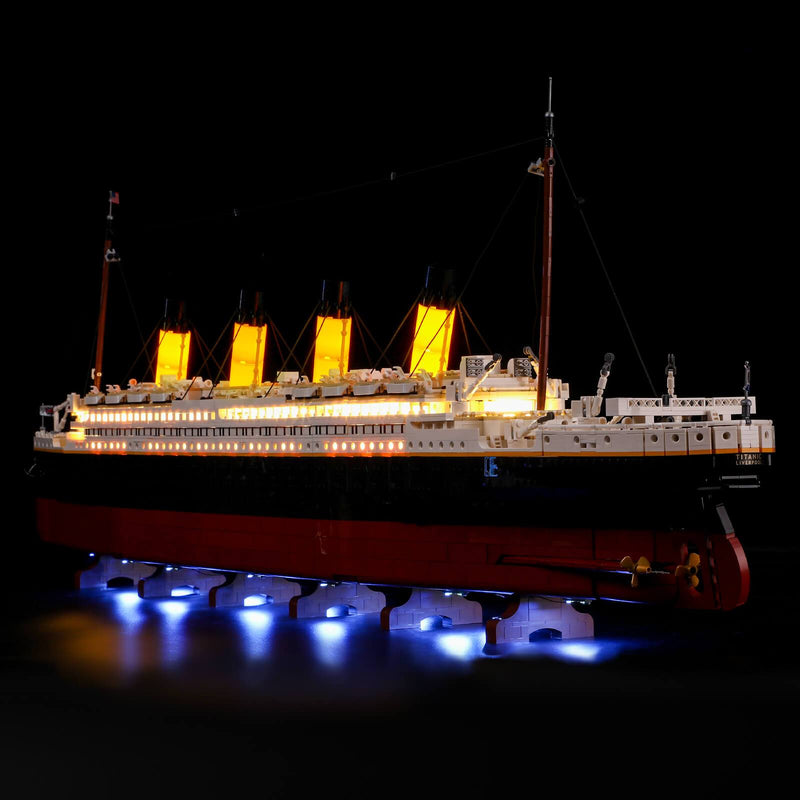 BrickBling Illuminazione a LED per Lego Creator Expert Titanic Kit 10294  (non include Lego, solo luce decorativa), set di illuminazione fai da te  per nave Titanic per 10294 - versione migliorata 